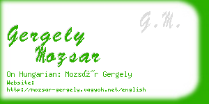 gergely mozsar business card